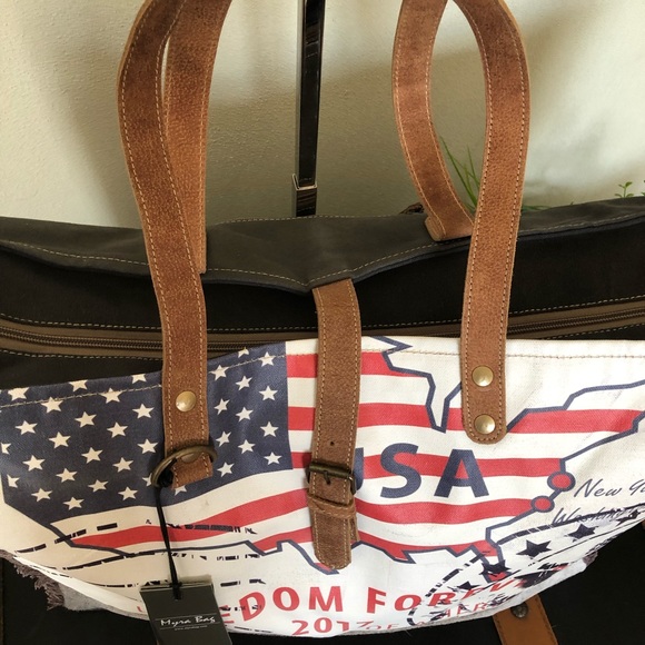 Partisan USA upcycled Canvas weekender Bag B-322 - Picture 5 of 8